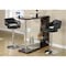 Monarch Specialties Bar Stool, Swivel, Bar Height, Adjustable, Metal, Pu Leather Look, Black, Chrome, Contemporary I 2357 - alternate 5